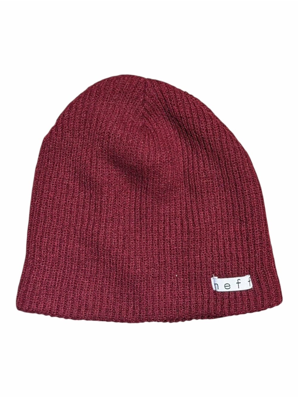 Neff Daily Burgundy Maroon Ribbed Knit Beanie Hat Skater Streetwear Unisex